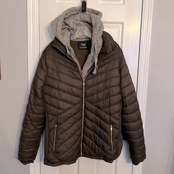 YMI women’s olive green layered look Jacket - Picture 1 of 8